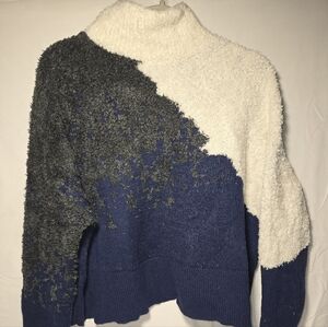 Lululemon Ombre Knit Textured Turtleneck Sweater Merino Wool Blend Size 4 EUC B3